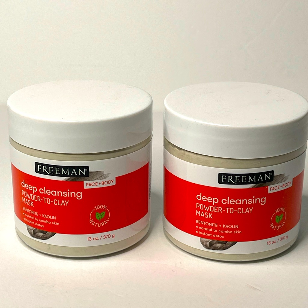 Freeman Bentonite + Kaolin Powder To Clay Face And Body Mask 2 Pack